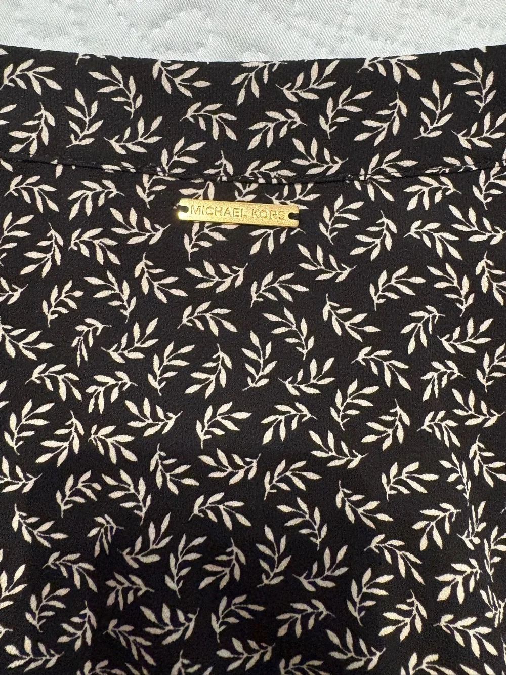 Women’s Michael Kors Black Floral Long-Bell Sleeve Blouse